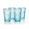 Bormioli Rocco Romantic Cooler Drinking Glass Set of 4, 16 oz - Light Blue
